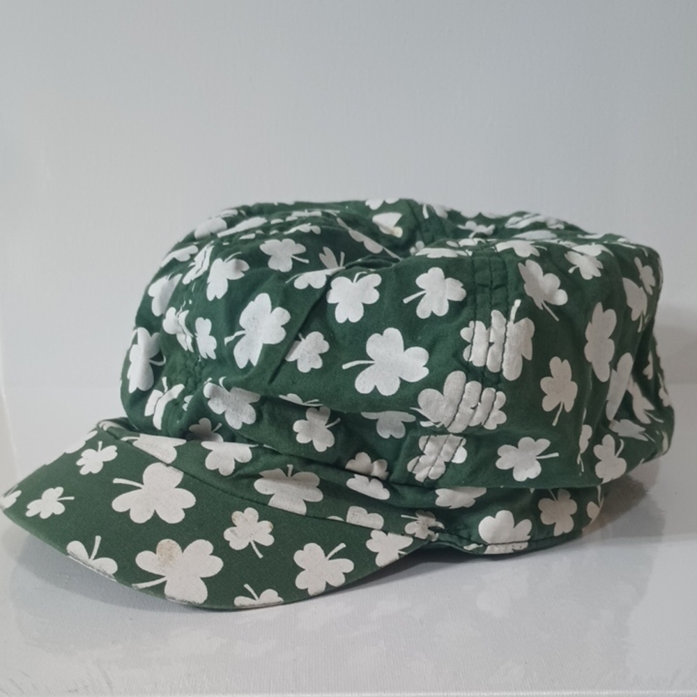 Green Clover Print Cadet Cap